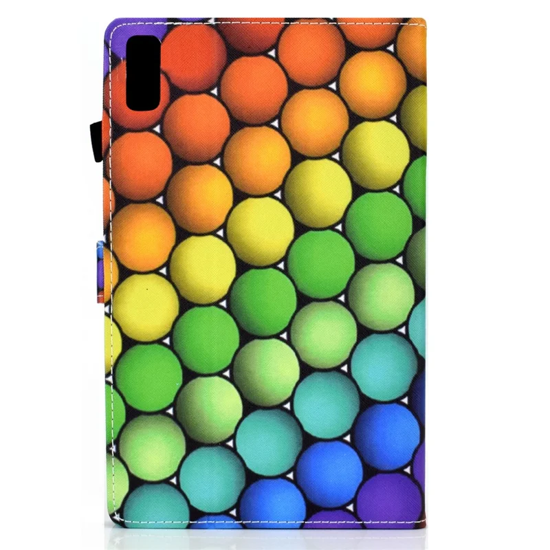 For Lenovo Tab P11 Gen 2 TB-350 PU Leather Protective Case A2 Pattern Printing Stand Tablet Cover with Card Holder - Colorful Circles