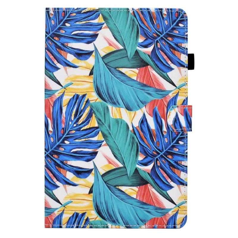 For Lenovo Tab P11 Gen 2 TB-350 PU Leather Protective Case A2 Pattern Printing Stand Tablet Cover with Card Holder - Leaves