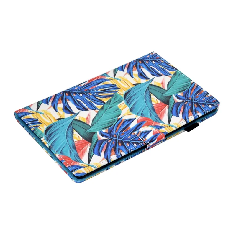 For Lenovo Tab P11 Gen 2 TB-350 PU Leather Protective Case A2 Pattern Printing Stand Tablet Cover with Card Holder - Leaves