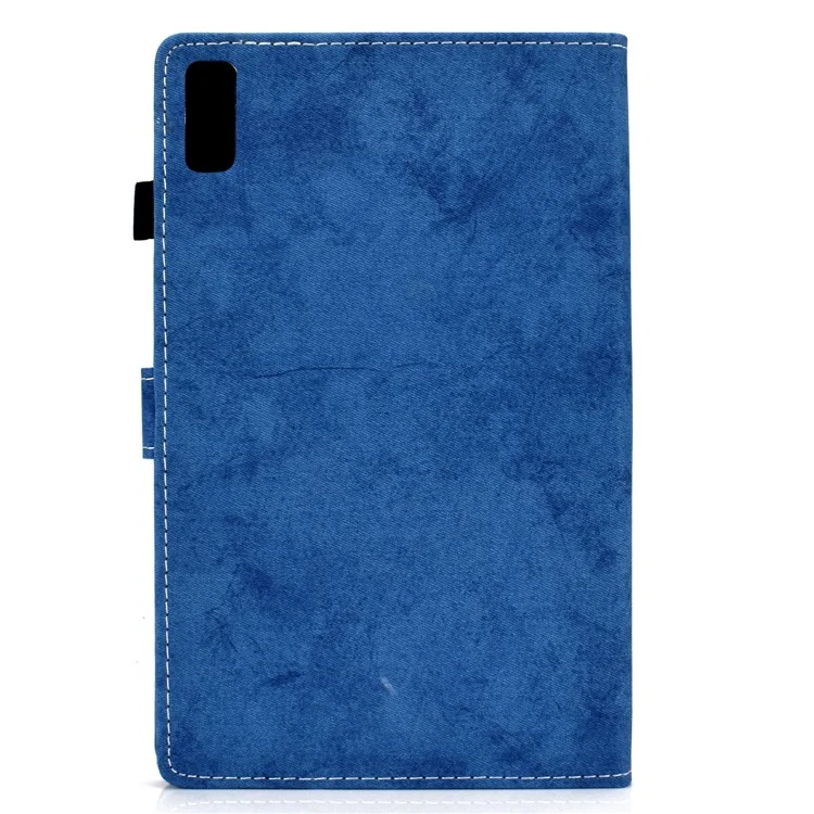 Pour Lenovo Tab P11 Gen 2 TB-350 Étui de Tablette Antichoc en Cuir PU A6 Texture Cloth Stand Card Slots Cover - Bleu