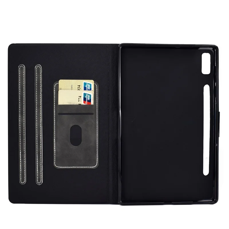 For Lenovo Tab P11 Pro Gen 2 PU Leather Tablet Case A7 Cowhide Texture Stand Protective Cover with Card Holder - Grey