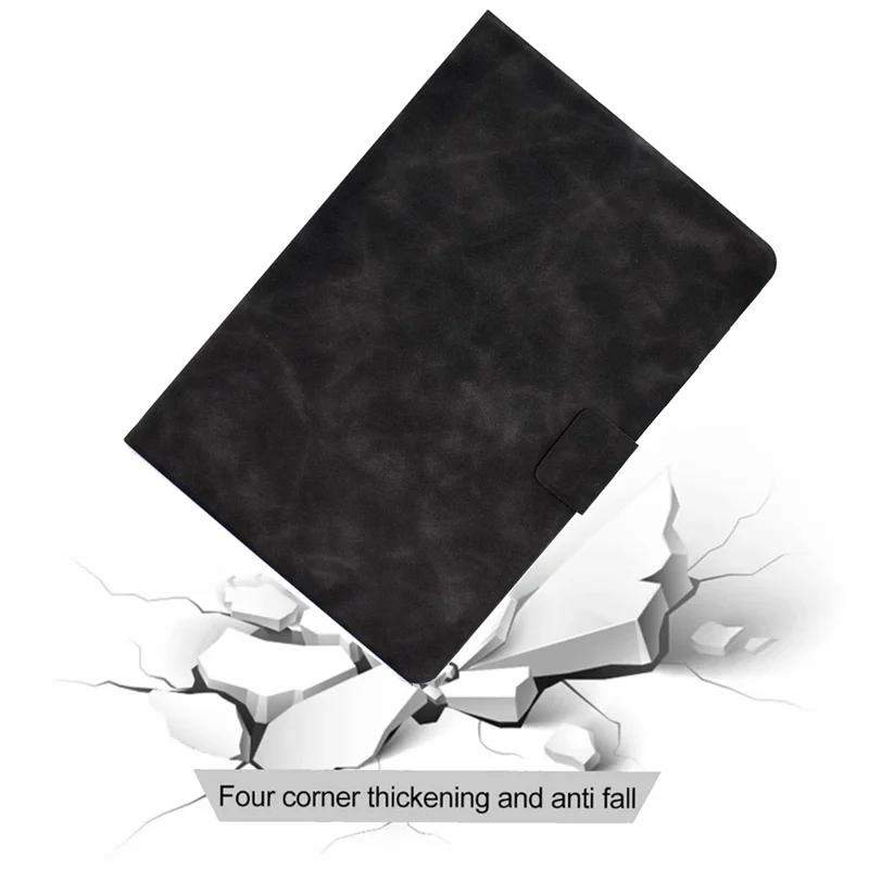 For Lenovo Tab P11 Pro Gen 2 PU Leather Tablet Case A7 Cowhide Texture Stand Protective Cover with Card Holder - Grey