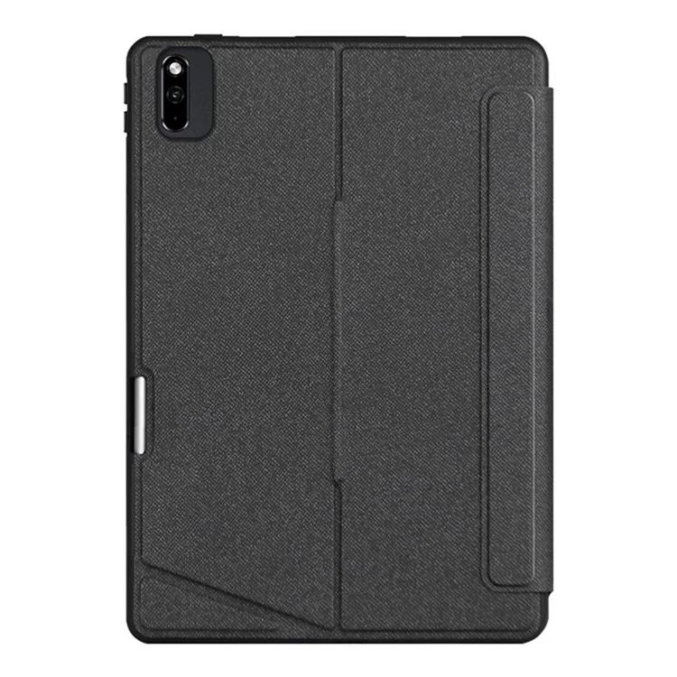 Für Huawei MatePad 10.4 (2023) Lederhülle + Bluetooth-Tastatur mit beleuchteter Touchpad