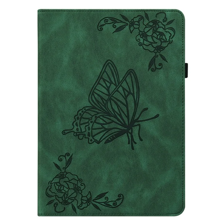 Funda para tableta para Xiaomi Pad 6 Despertar y dormir automáticamente Soporte de pie Cuero con estampado de mariposa y flor Tarjetero - Verde