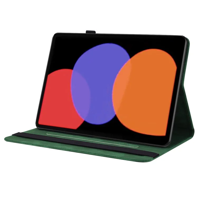 Funda para tableta para Xiaomi Pad 6 Despertar y dormir automáticamente Soporte de pie Cuero con estampado de mariposa y flor Tarjetero - Verde