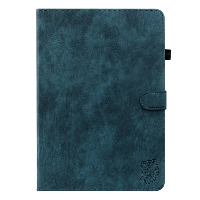 For Xiaomi Pad 6 Auto Wake and Sleep Cute Tiger Pattern PU Leather Tablet Case Card Holder Stand Cover - Dark Blue