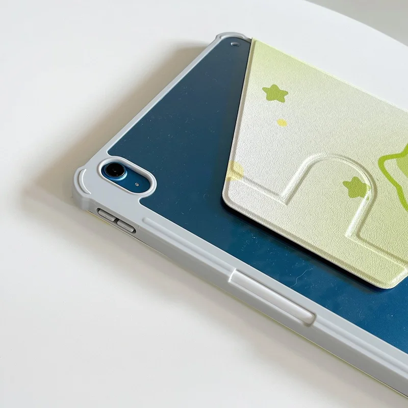 For iPad mini (2024) / mini (2021) PU Leather Tablet Case Pattern Printed Rotating Trifold Stand Cover with Auto Wake / Sleep - Double Luck