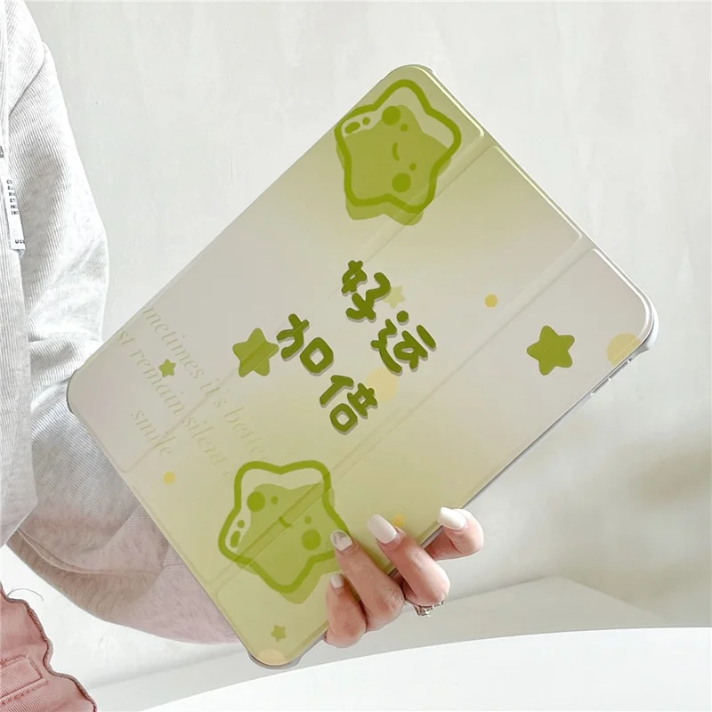 For iPad mini (2024) / mini (2021) PU Leather Tablet Case Pattern Printed Rotating Trifold Stand Cover with Auto Wake / Sleep - Double Luck