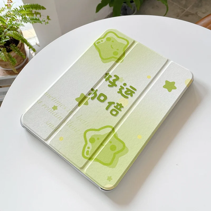 For iPad mini (2024) / mini (2021) PU Leather Tablet Case Pattern Printed Rotating Trifold Stand Cover with Auto Wake / Sleep - Double Luck