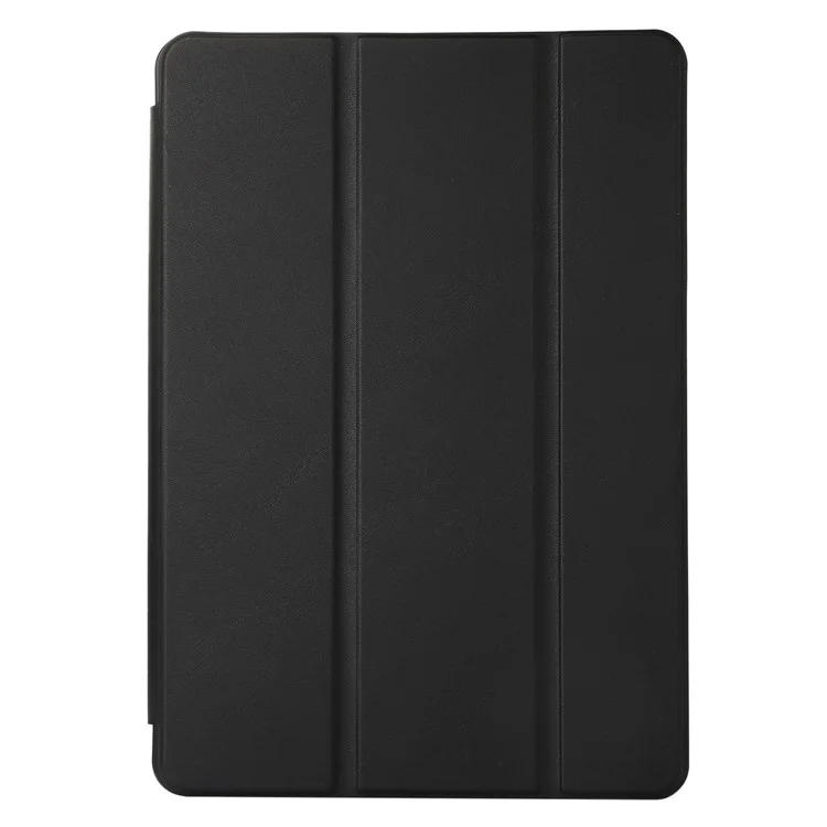 Para Xiaomi Pad 5 / Pad 5 Pro Tri-Fold Stand Tablet Case Cor Sólida Capa de Couro PU com Compartimento para Lápis - Preto
