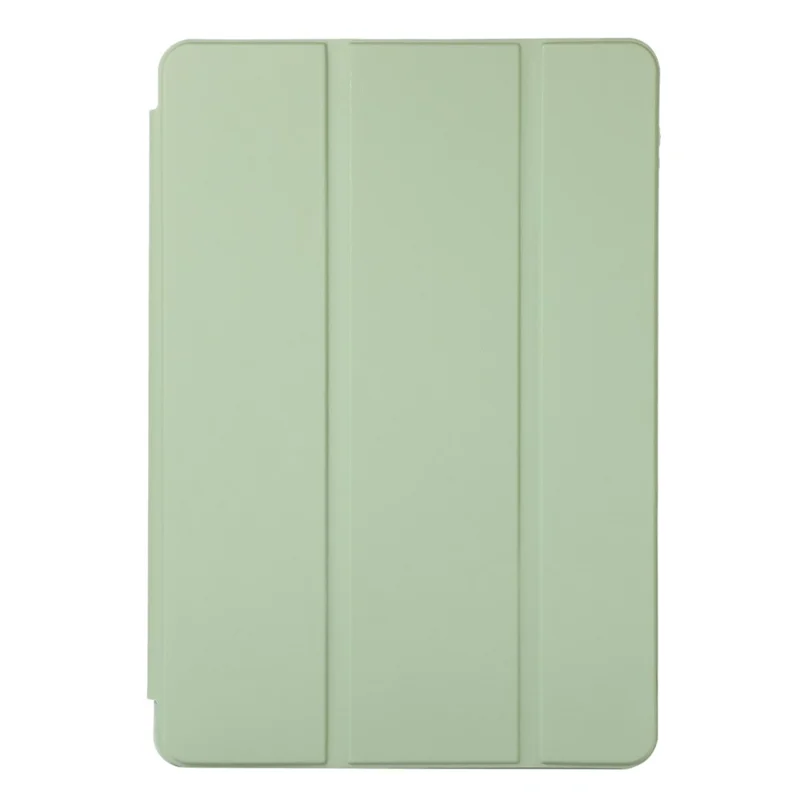 For Xiaomi Pad 5 / Pad 5 Pro Tri-Fold Stand Tablet Case Solid Color PU Leather Cover with Pencil Slot - Green