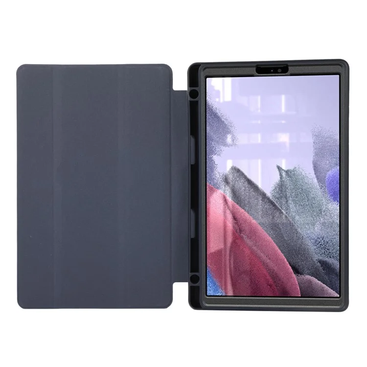 Per Samsung Galaxy Tab A7 Lite 8.7 pollici PU Pelle Tri-Fold Stand Case Colore Solido Custodia per Tablet con Slot per Penna - Blu