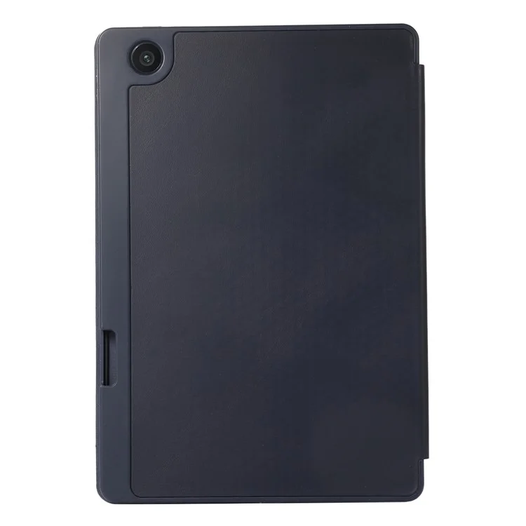 Étui de support pliant à trois volets pour Lenovo Tab M10 Plus (3e génération) / Xiaoxin Pad 2022 de 10,6 pouces, étui de tablette en cuir PU de couleur unie avec porte-stylet - bleu