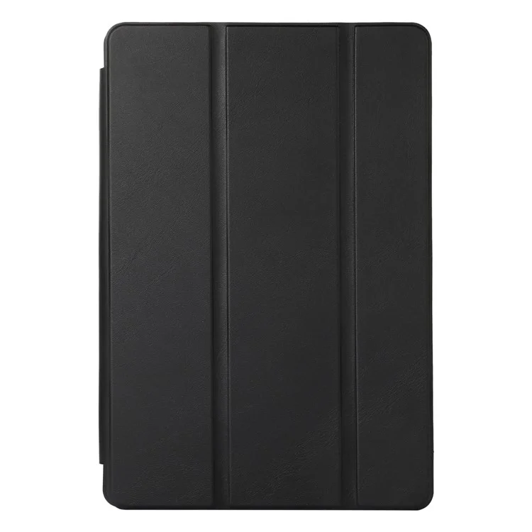 Custodia con supporto pieghevole a tre ante per Lenovo Tab M10 Plus (3a generazione) / Xiaoxin Pad 2022 da 10,6 pollici, in pelle PU, colore tinta unita, con supporto per penna - nero