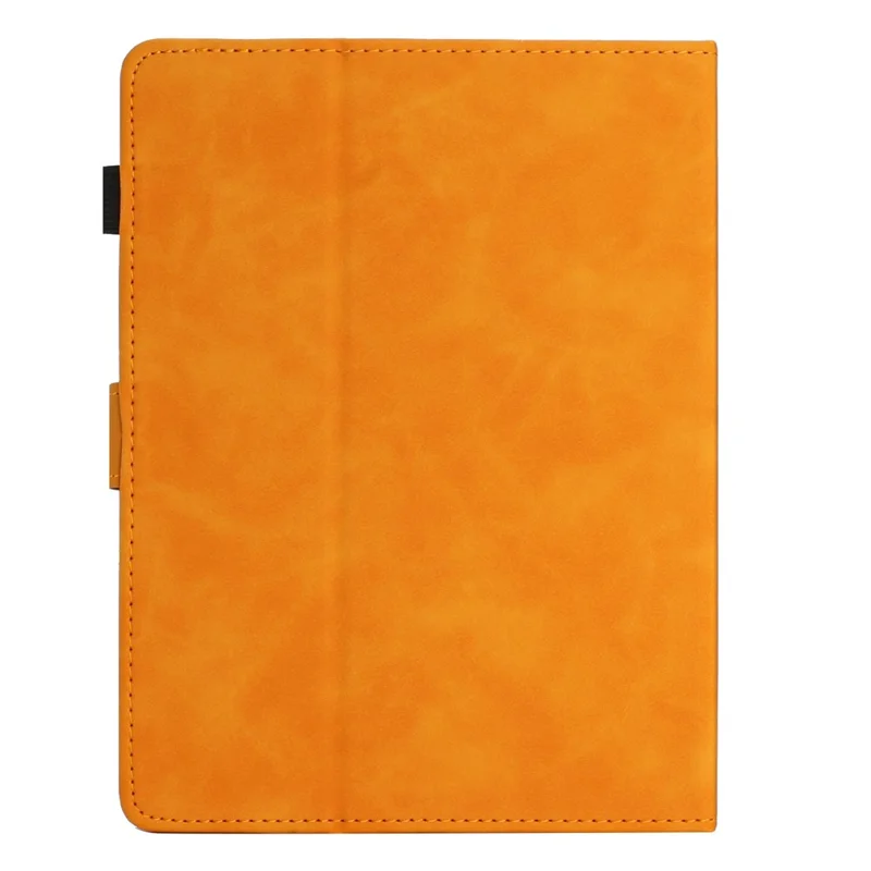 Butterfly Imprinted Leather Cover for 8-inch Tablet, Stand Card Holder Tablet Case - Yellow