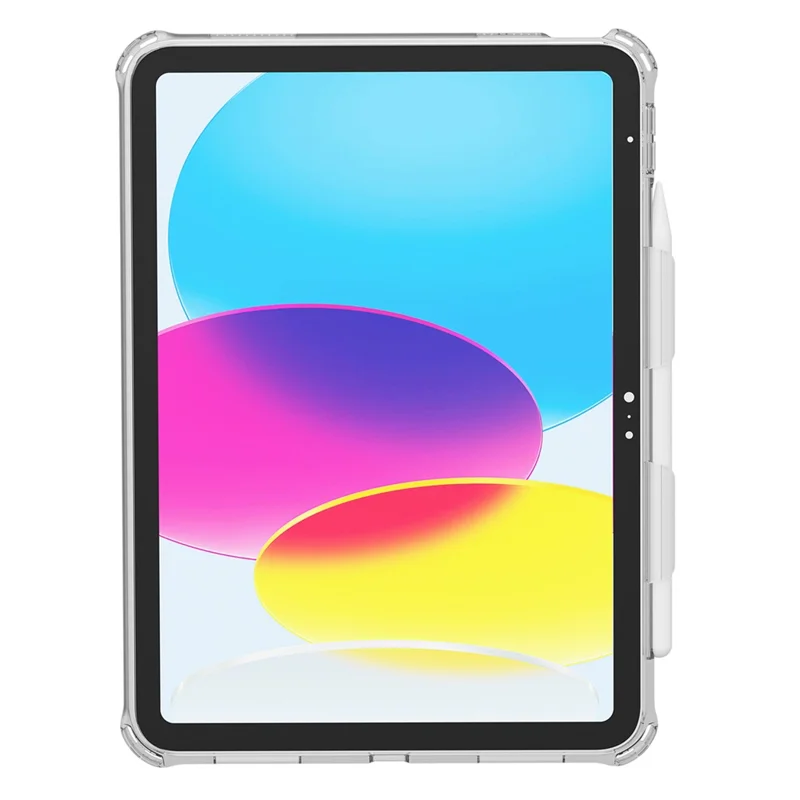 For iPad (2025) / 10.9 (2022) Kickstand Glitter Case Shockproof Hard PC Soft TPU Tablet Cover - Sparkly White