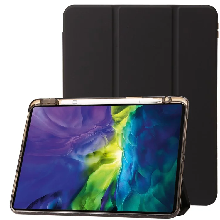 Capa de Couro com Suporte Dobrável para iPad Air 11 (2025) / (2024) / Pro 11 (2018) / (2020) / (2021) / (2022) / Air (2022) / (2020) - Preto