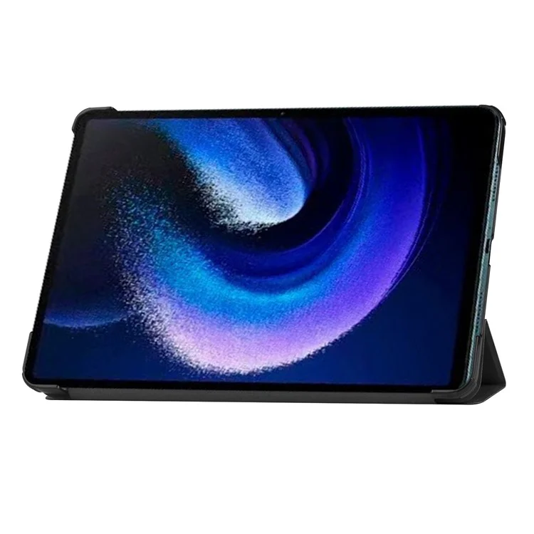 Per Xiaomi Pad 6 Custodia Pieghevole a Tre Ante Automatica Risveglio / Sospensione Custodia in Pelle per Tablet - Nero