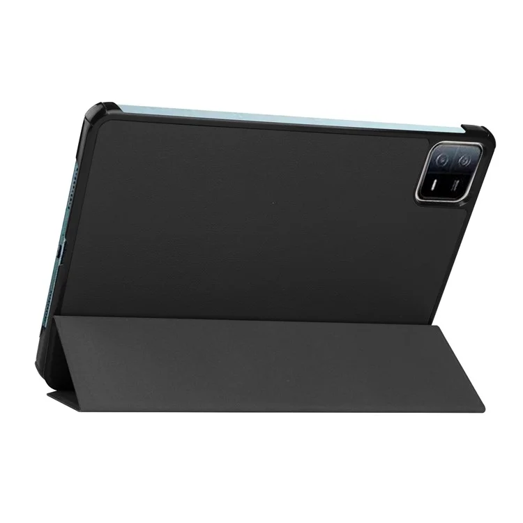 Per Xiaomi Pad 6 Custodia Pieghevole a Tre Ante Automatica Risveglio / Sospensione Custodia in Pelle per Tablet - Nero