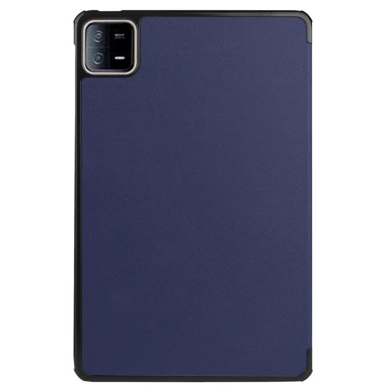 For Xiaomi Pad 6 Tri-fold Stand Tablet Case Auto Wake  /  Sleep Leather Tablet Cover - Blue