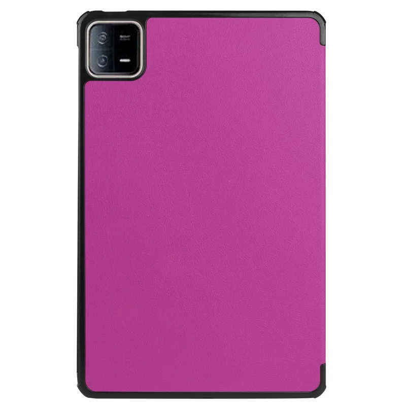 Para Xiaomi Pad 6 Tri-fold Stand Tablet Case Auto Wake / Sleep Leather Tablet Cover - Roxo