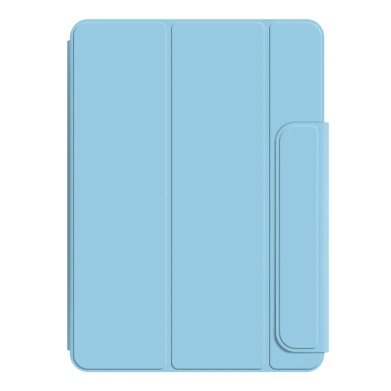 For Xiaomi Pad 6 Magnetic PU Leather Tablet Case Tri-fold Protective Stand Cover - Blue