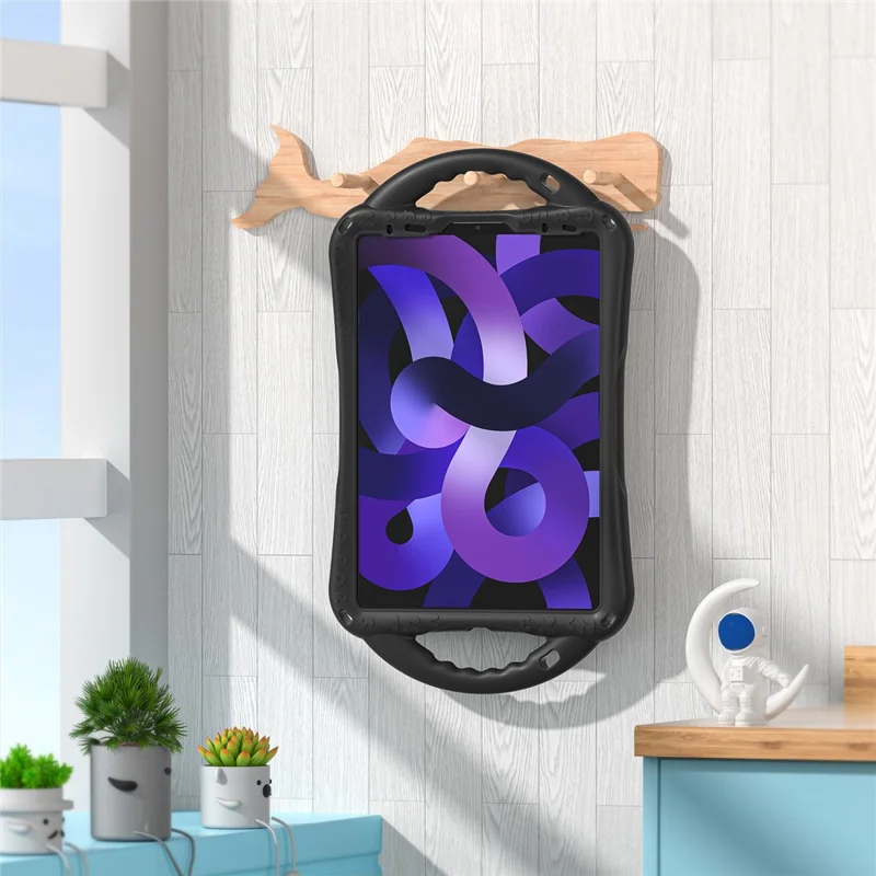 Per iPad Air (2022) / (2020) / iPad Pro 11-inch (2018) / (2020) / (2021) / (2022) PC Custodia in Silicone Custodia per Tablet Stile Astronauta-B Supporto Portabilità a Mano Copertina - Nero