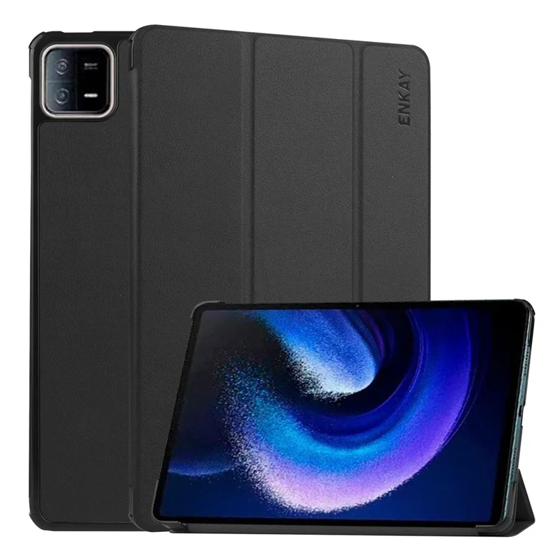ENKAY HAT PRINCE Para Xiaomi Pad 6 / Pad 6 Pro Funda de Tableta de Cuero + PC Plegable con Función Automática de Encendido/Apagado - Negro