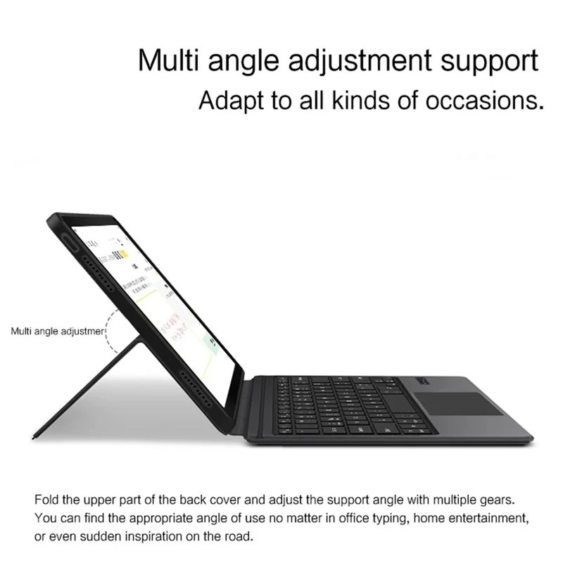 For vivo Pad2 Leather Case + Touchpad Bluetooth-compatible Keyboard with Backlit