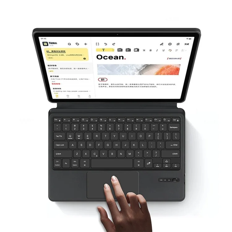 For vivo Pad2 Leather Case + Touchpad Bluetooth-compatible Keyboard with Backlit