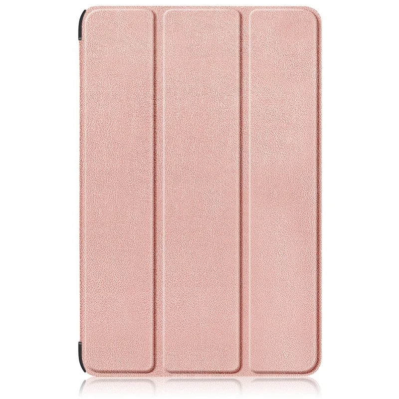 For Xiaomi Pad 6 Tri-fold Stand Tablet Case Magnetic Smart PU Leather Folio Cover - Rose Gold