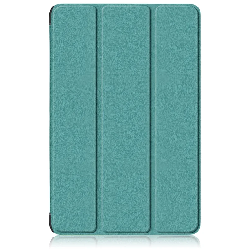 For Xiaomi Pad 6 Tri-fold Stand Tablet Case Magnetic Smart PU Leather Folio Cover - Blackish Green