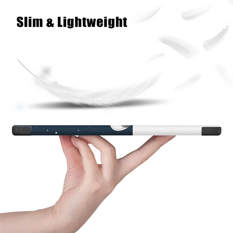 For Xiaomi Pad 6 PU Leather Pattern Printing Tablet Case Tri-fold Stand Protective Cover with Auto Wake / Sleep - Cat