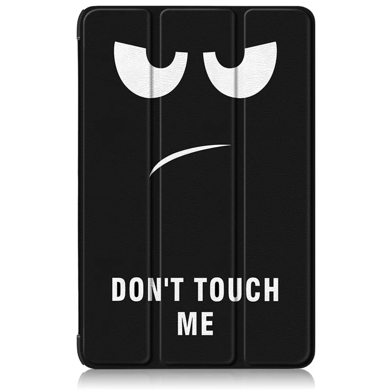 For Xiaomi Pad 6 PU Leather Pattern Printing Tablet Case Tri-fold Stand Protective Cover with Auto Wake / Sleep - Don't Touch Me