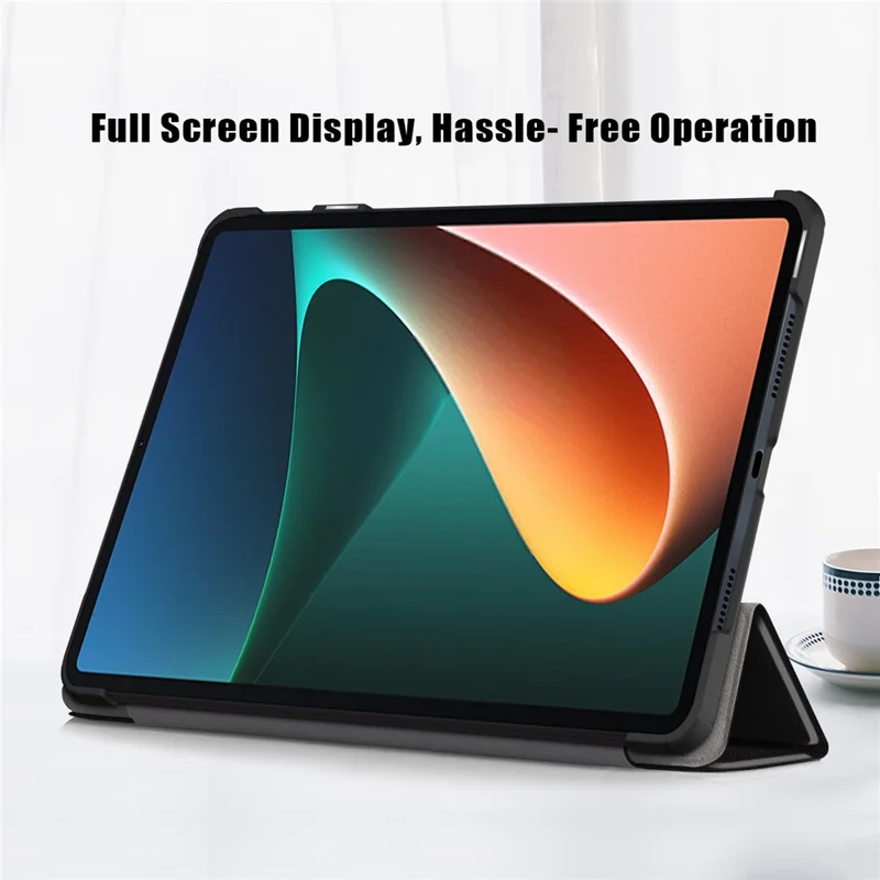 For Xiaomi Pad 6 PU Leather Pattern Printing Tablet Case Tri-fold Stand Protective Cover with Auto Wake / Sleep - Don't Touch Me