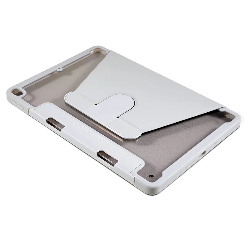 For iPad Pro 10.5-inch (2017) PU Leather Tablet Rotating Case Shell Stand Cover with Detachable Pencil Holder - Grey