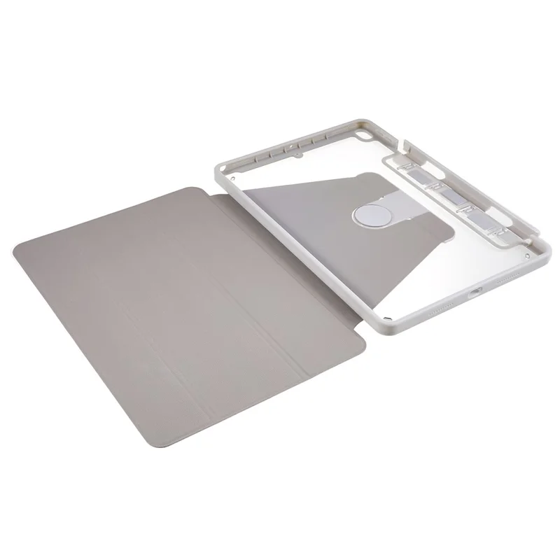 For iPad Pro 10.5-inch (2017) PU Leather Tablet Rotating Case Shell Stand Cover with Detachable Pencil Holder - Grey