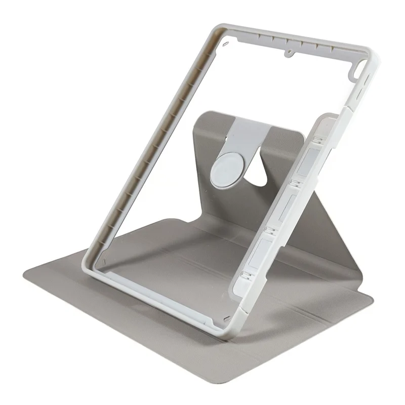 For iPad Pro 10.5-inch (2017) PU Leather Tablet Rotating Case Shell Stand Cover with Detachable Pencil Holder - Grey