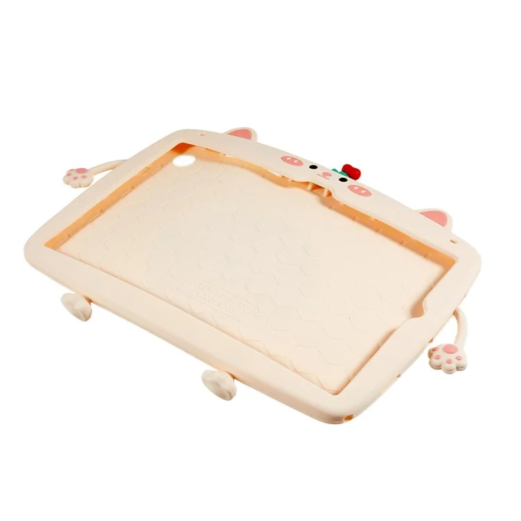 For Samsung Galaxy Tab A8 10.5 (2021) X200 X205 / (2022) Tablet Case 360 Degree Rotation Kickstand Cat Style Silicone Cover