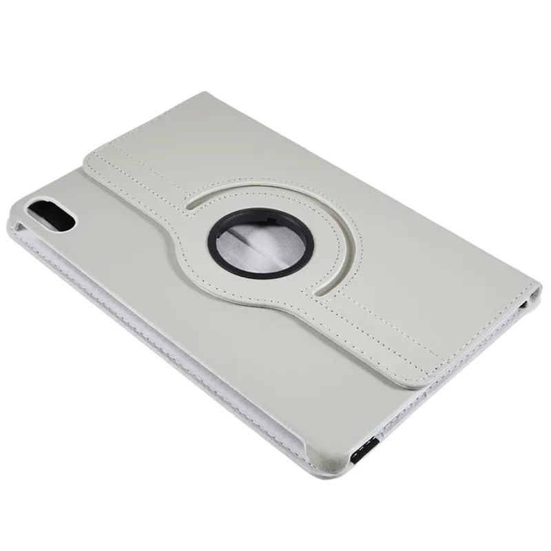 For Huawei MatePad 11 (2023) PU Leather Tablet Case 360-Degree Rotating Protective Stand Cover - White