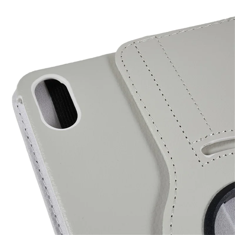 For Huawei MatePad 11 (2023) PU Leather Tablet Case 360-Degree Rotating Protective Stand Cover - White