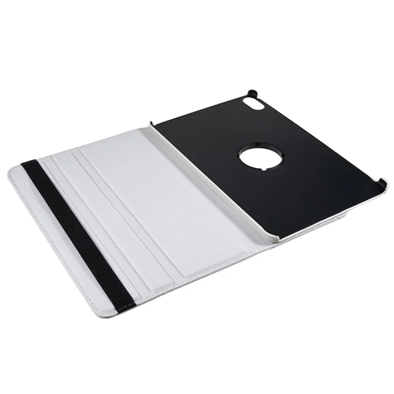 For Huawei MatePad 11 (2023) PU Leather Tablet Case 360-Degree Rotating Protective Stand Cover - White