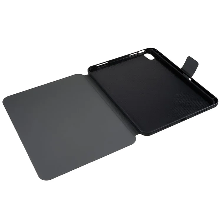 For iPad (2025) / 10.9 (2022) PU Leather Tablet Case Stand Magnetic Clasp Tablet Cover - Black