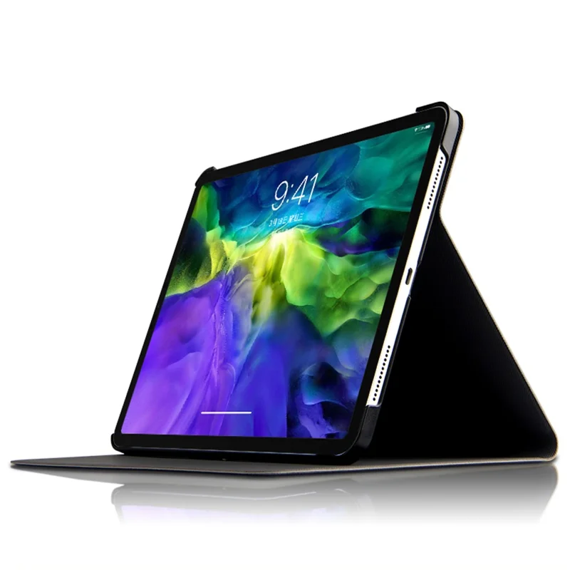 For iPad Pro 11 (2020) / (2021) / (2022) Stand Tablet Case PU Leather Anti-drop Tablet Cover - Grey