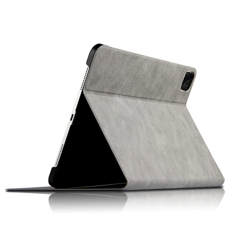 For iPad Pro 11 (2020) / (2021) / (2022) Stand Tablet Case PU Leather Anti-drop Tablet Cover - Grey