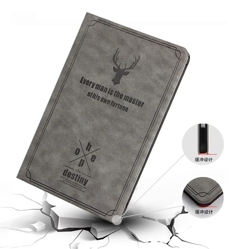 For iPad Pro 11 (2020) / (2021) / (2022) Stand Tablet Case PU Leather Anti-drop Tablet Cover - Grey