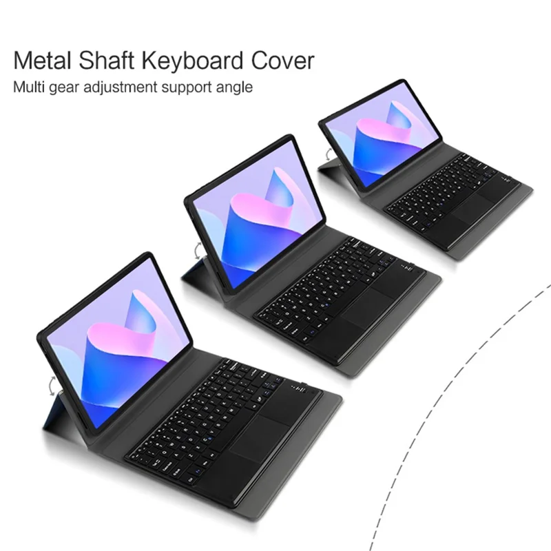 JIUYU para Huawei MatePad 11 (2023) Teclado desmontable con conector Bluetooth y carcasa de cuero con soporte - Azul