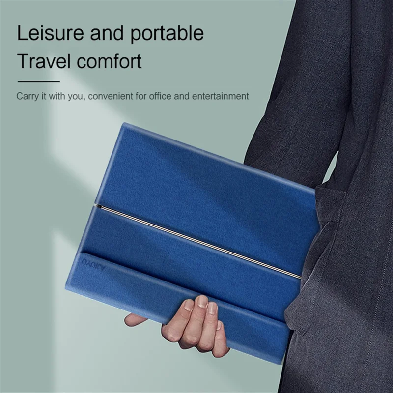 JIUYU para Huawei MatePad 11 (2023) Teclado desmontable con conector Bluetooth y carcasa de cuero con soporte - Azul