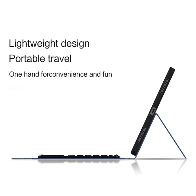 JIUYU para Huawei MatePad 11 (2023) Teclado desmontable con conector Bluetooth y carcasa de cuero con soporte - Azul