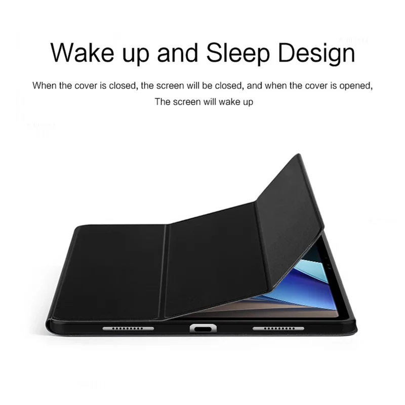 Trifold Stand Tablet Case for vivo Pad2 , PU Leather + TPU Full Protection Tablet Cover - Black
